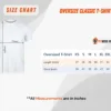 Size Chart Oversize Classic T-shirt