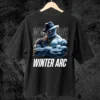 Winter Arc Premium t shirt Mockup 2 snowman design AI Design