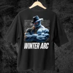 Winter Arc Premium t shirt Mockup 2 snowman design AI Design