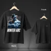 Winter Arc Premium t shirt Mockup back front snowman design AI Design