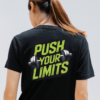 bLACK tSHIRT Push Your Limits Girl mOCKUP