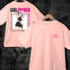 Girl Power design Light Pink color in back and front side