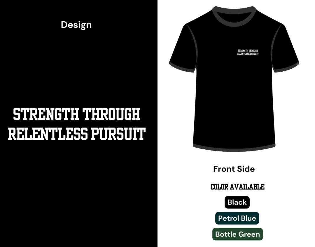 Ninja Design with focus quote on Front side tshirt