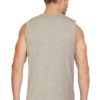 Grey Melange Sleeveless Gym T-Shirt - Fitness Fitfame Branded