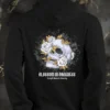 Black Back Skull Flower Hoodie