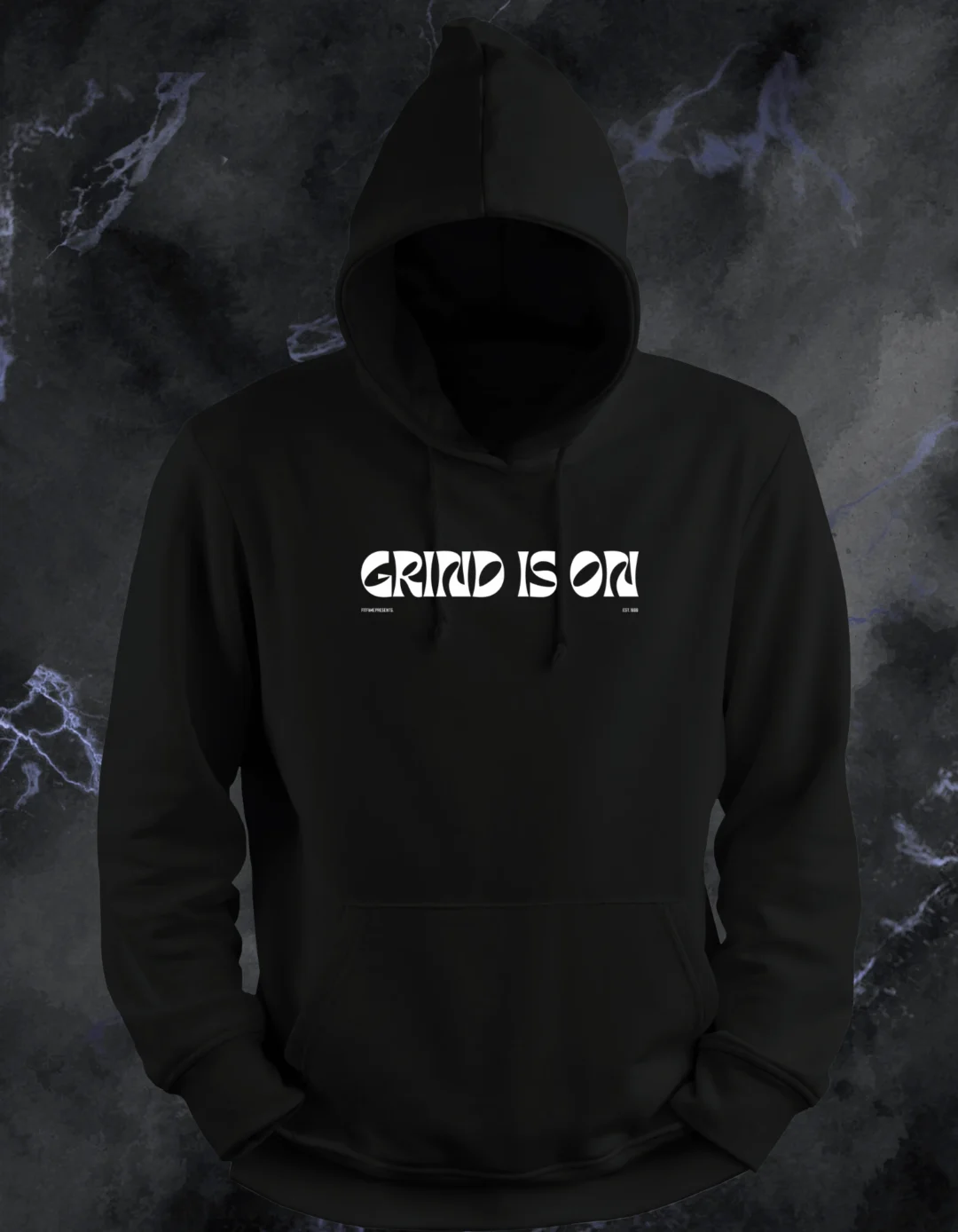 Grind is on in front Black Hoodie