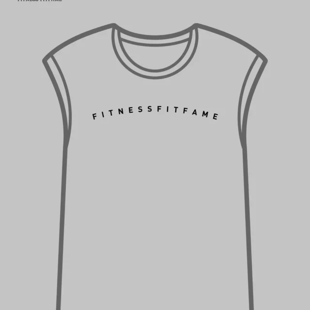 Grey Melange Sleeveless Gym T-Shirt - Fitness Fitfame Branded